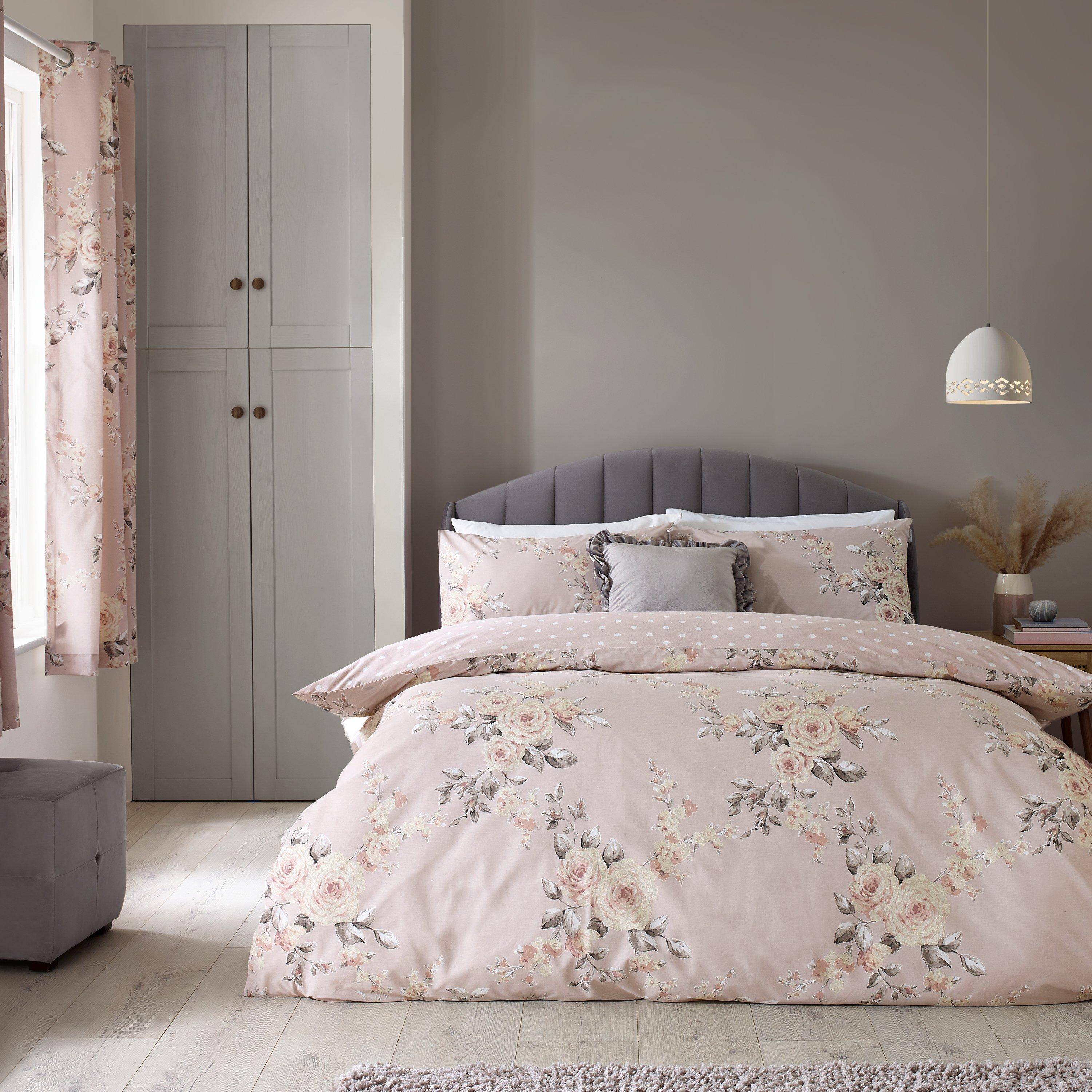 Catherine Lansfield Canterbury Floral Reversible Duvet Cover Set