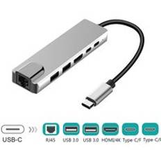 7 in 1 multiport hub usb 3.0 port typ-c hub usb c to 4k hdmi 3.5mm jack pd laddning tf sd-läsare för ipad pro macbook pro / air