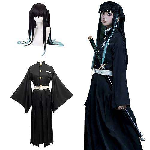 Fiamll Tokitou Muichirou Cosplay Kostüm Anime Dämonentöter Muichirou Tokitou Kostüm Kimono Halloween Karneval Kostüm Muichirou Cosplay Outfits S