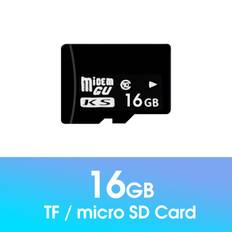 Fonken Micro SD TF-kort 8G 16G 32GB minne Höghastighetsfordon Resedatainspelare TF-telefon Millet Kamerakort 16GB svart