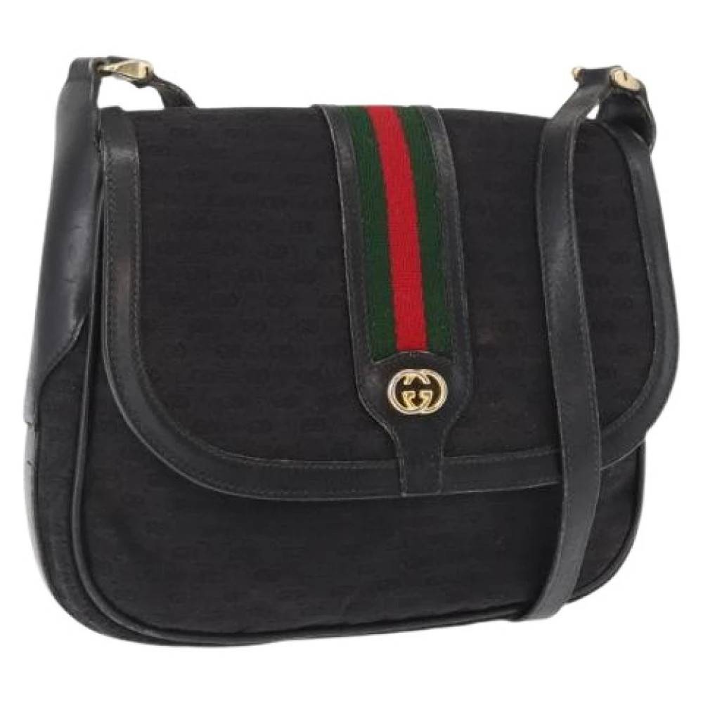Gucci Vintage Pre-owned Plastic Cross Body Taske - Vintage - Dame - Sort - ONE SIZE - Tyl