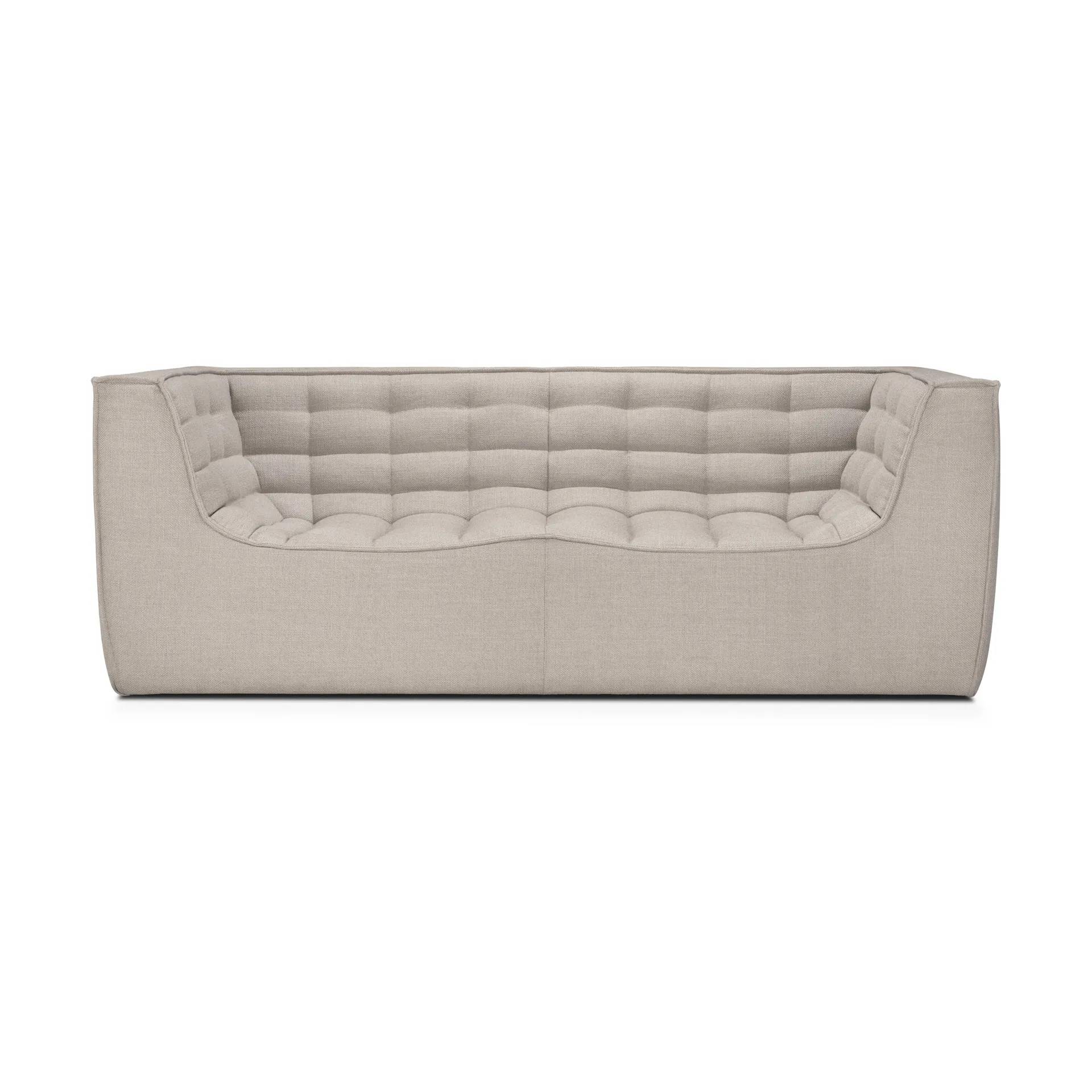 Ethnicraft N701 soffa 2-sits Beige, med armstöd