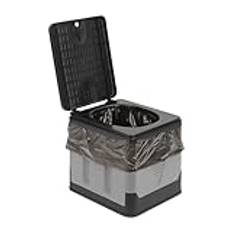 Bärbar campingtoalett mobil toalett torr toalett camping hopfällbar toalett med lock för van utomhus taktält campingplats småträdgårdar fiske
