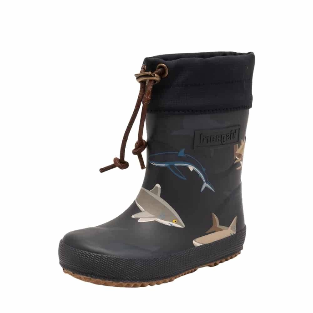 Bisgaard Thermo Deep Blue Shark Gummistøvle Børn
