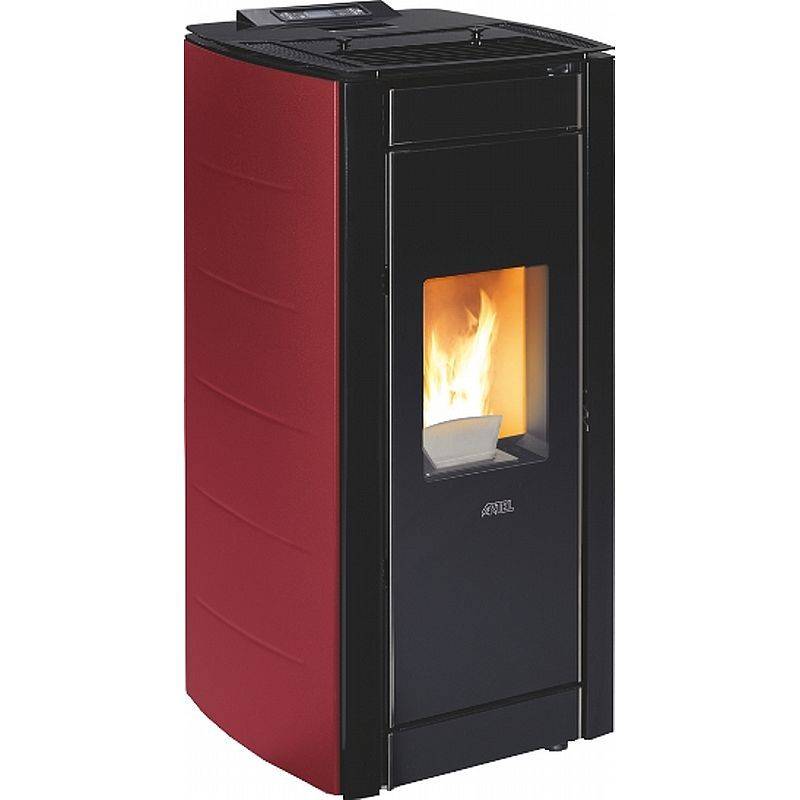 Pilleovn - Artel Elite Forrest med varmeflytning - Bordeaux - 10 kw