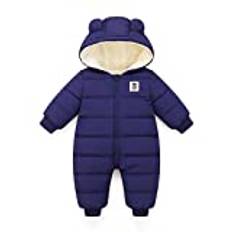 Vintersparkdräkt med huva för baby, pojkar, flickor, dunjacka, varm snödräkt, kappa för barn, varmare kroppsdräkt, kläder, långärmad overall, 0-12 månader