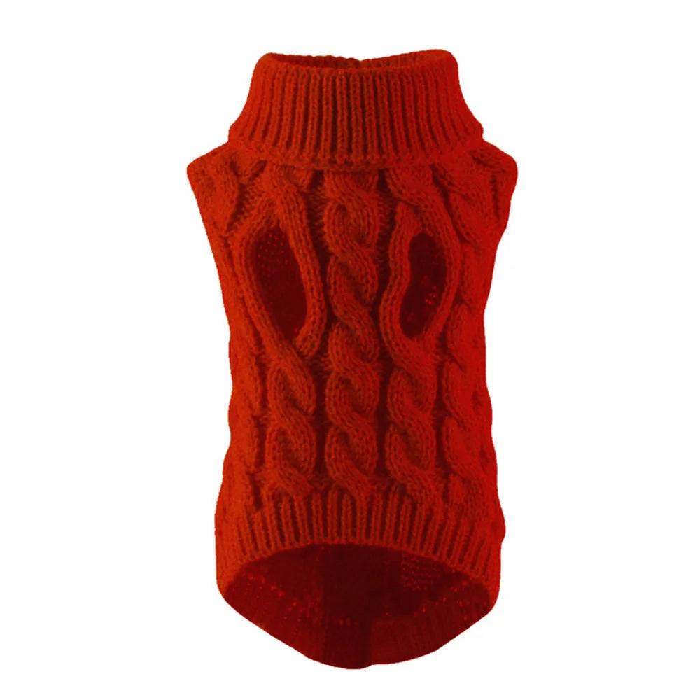 Knitted Pet Sweater for Cats & Small Dogs — 7 Colours, XS–XL - Wine Red / M-suit 2-3kg / SP (M-suit 2-3kg)