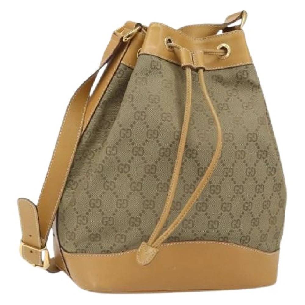 Gucci Vintage Pre-owned Bucket Bag - Vintage - Dame - Beige - ONE SIZE -
