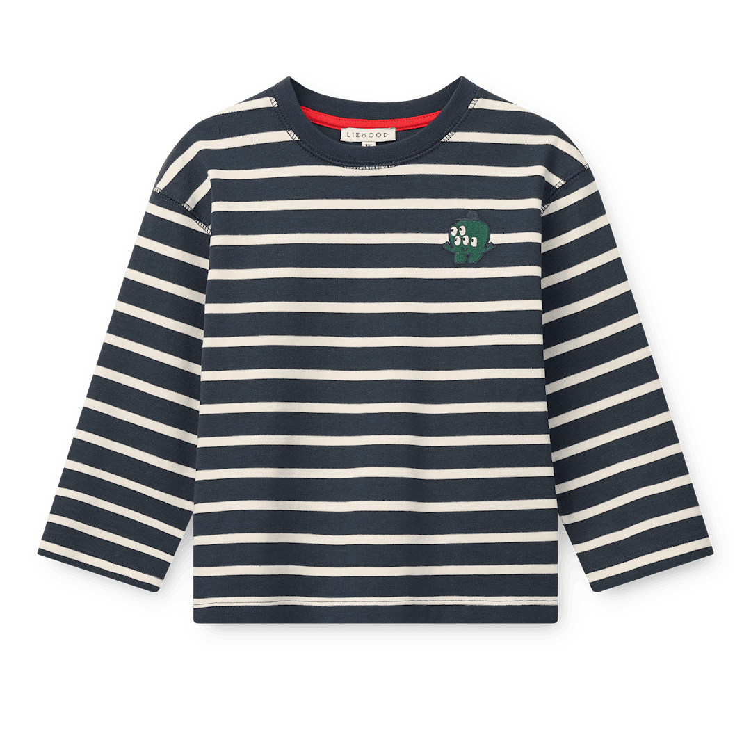 Liewood Liewood Tyler Stripe LS T-shirt Yd Stripe Classic Navy Creme De La Creme Yd Stripe Classic Navy Creme De La Creme 86/92 cm Krämfärgad 86/92 cm Pojkar, Flickor