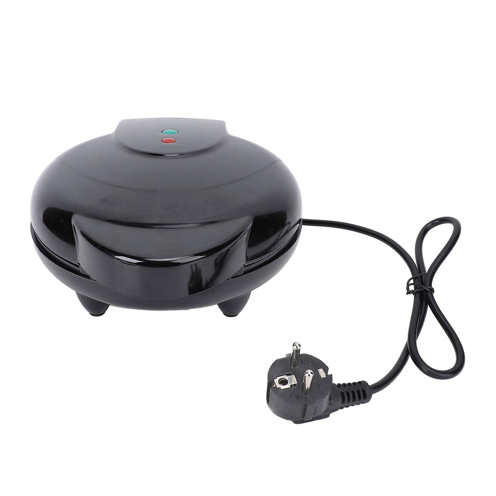 Mini Munkmaskin 7 Hål SUS Aluminium Nonstick Elektrisk Munkmaskin för Hemfrukost L(for 6.5-9kg) svart