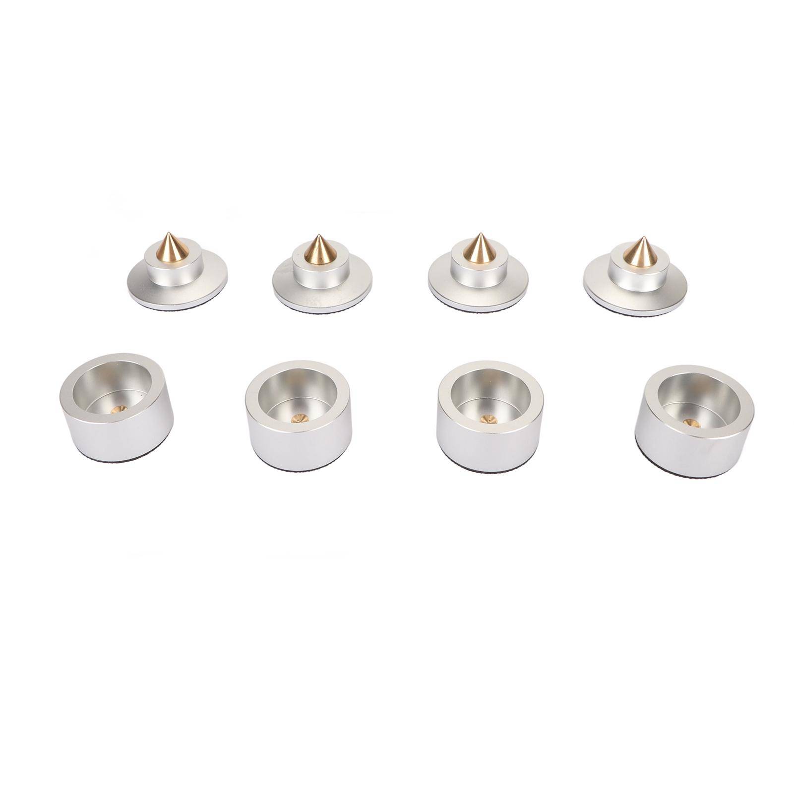 4pcs Speaker Isolation Feet Professional Shock Absorption HiFi Speaker Isolation Spikes for silver
