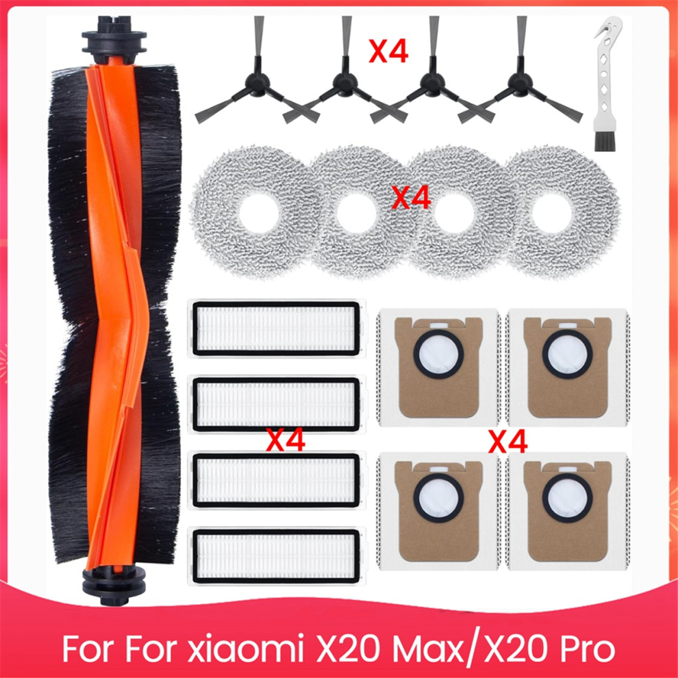 Til Xiaomi X20 Max/X20 Pro hovedsidebørste HEPA-filter moppepuder