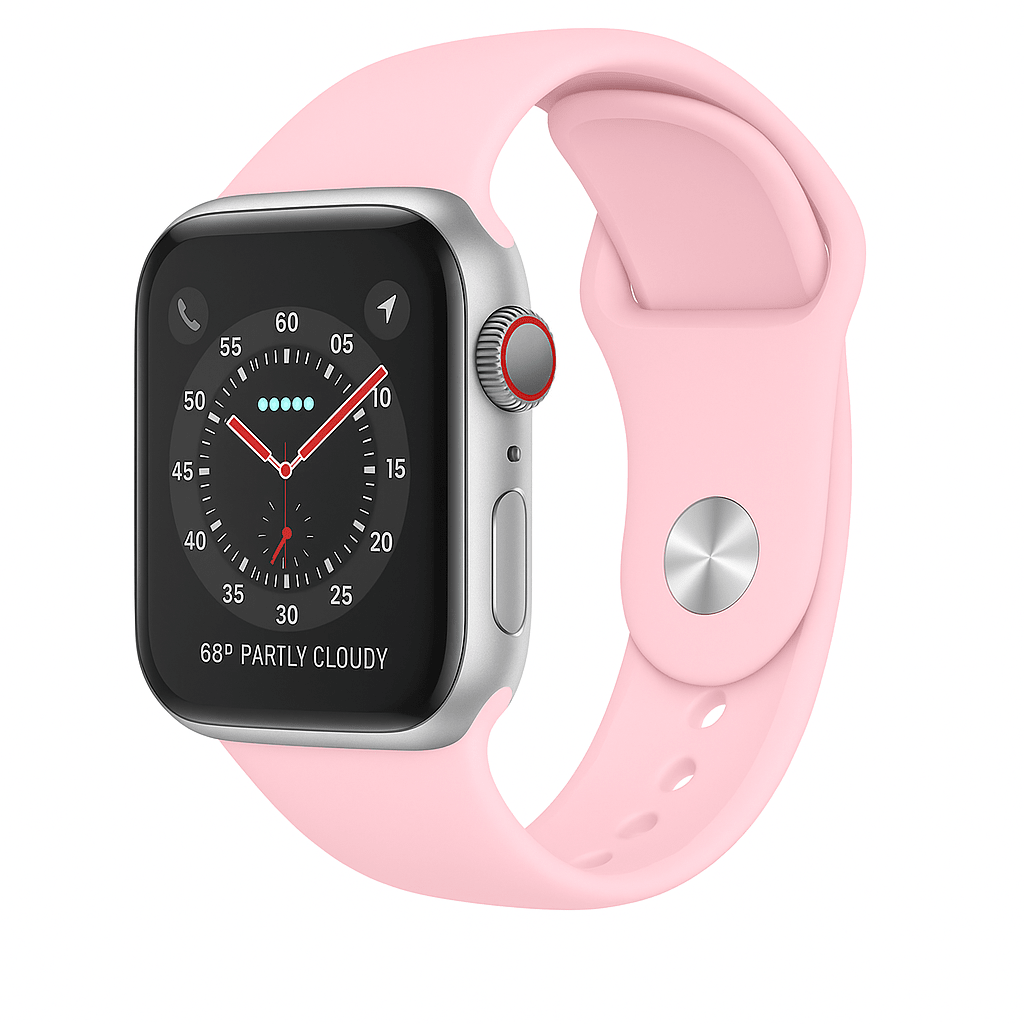 Silicon Armband till Apple Watch - Rosa / Large 42/44/45/46/49 / Series 7-9