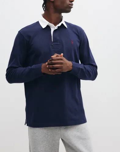 Polo Ralph Lauren Ls Rugby M2-long Sleeve-knit Långärmad piké Blå - Medium