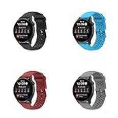 4-pack remmar kompatibla med Polar Ignite 3-rem, justerbart ersättningsarmband andningsbart silikon sportband för Polar Ignite 3 Smart Watch