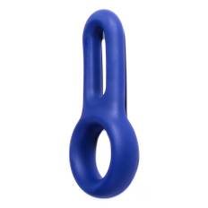 Macho Armor Silicone Cock & Ball Ring Blue