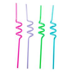 Sugrör Plast Färgglada 4-pack