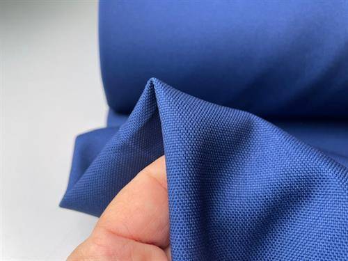 Fastvævet polyester - fed intens blå med lækker tekstur