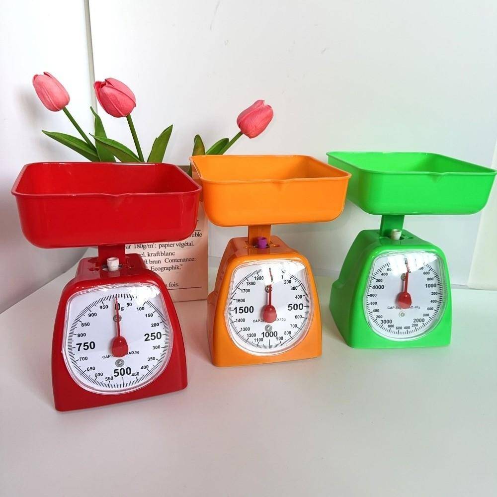 1KG 2KG 3KG 5KG Mini Köksvåg Plast Undervisningsvåg Nytt Lärhjälpmedel Balans Precision red