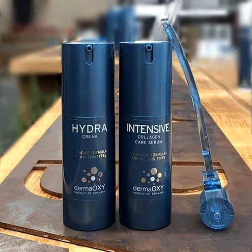 DermaOXY Set: dermalRollings & INTENSIVE Serum + Hydra Creme.