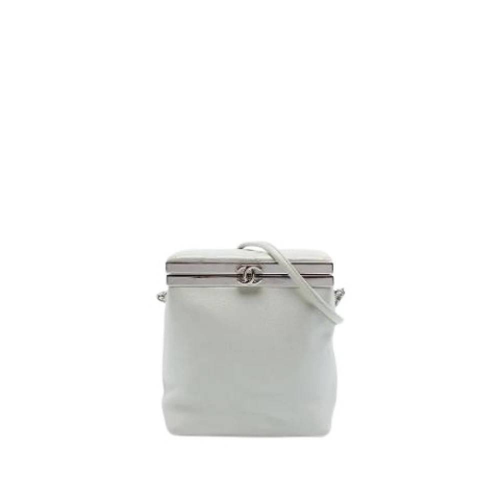 Chanel Vintage Pre-owned Vanity Bag - Vintage - Dame - Hvid - ONE SIZE - Uld
