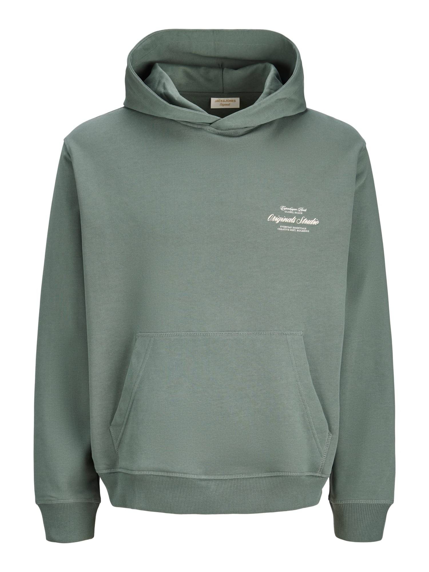 Jack & Jones Junior Sweatshirt 'JORNNorrebro'  grøn / hvid