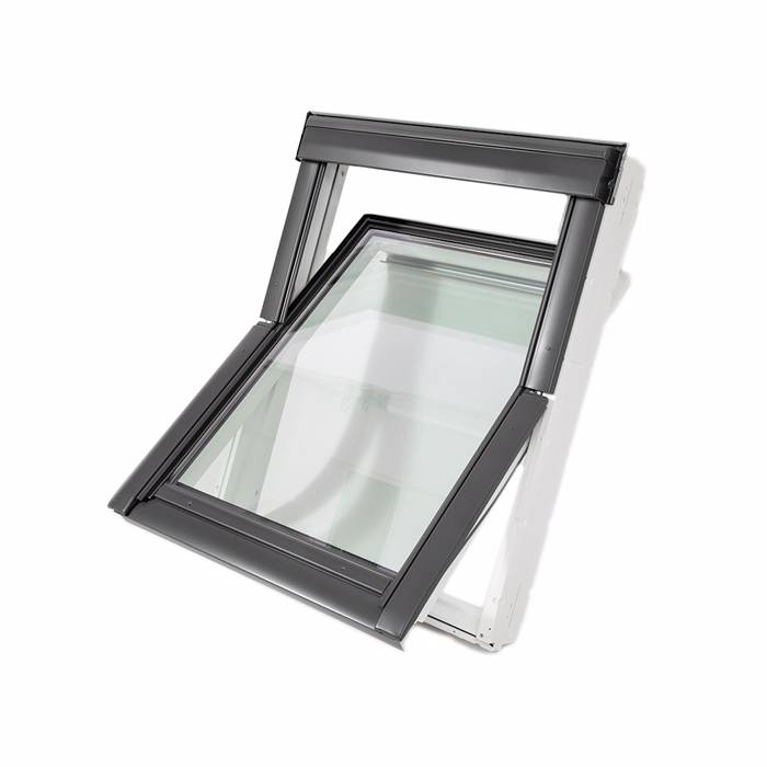VELUX GLU 0051 FK08 66x140 pakke INTEGRA elektrisk, 2-lags lavenergi rude, vippevindue, hvid polyuretan
