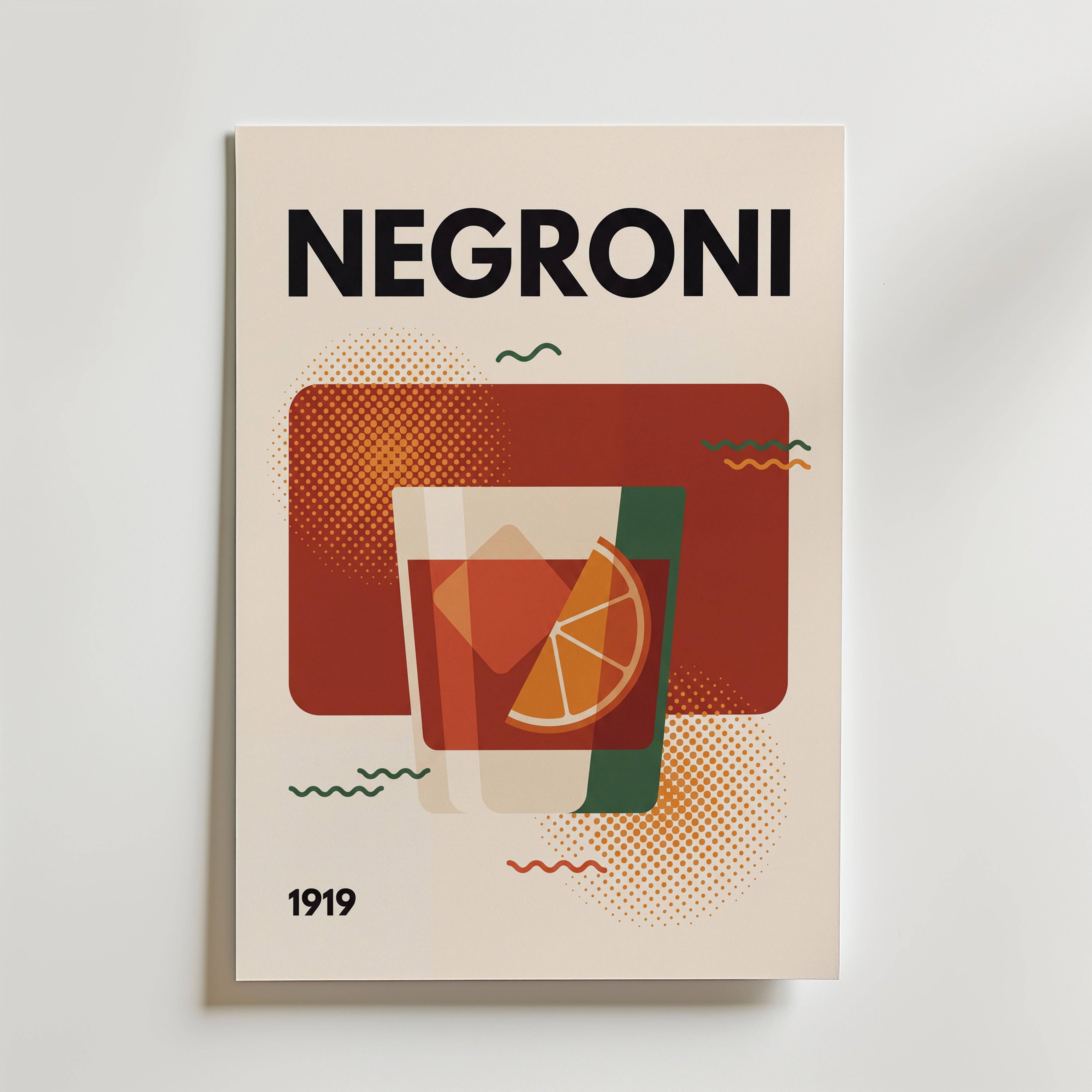 Negroni Poster - Premium Canvas 100x140 cm Utan passepartout