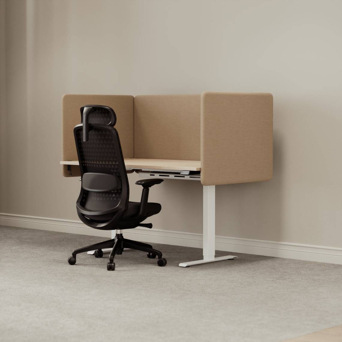 Komplet arbejdsplads, Kabelhåndtering Ja, Bordpladens størrelse 140 x 70 cm, Lampe Nej, Monitorarm Nej, Udseende Oak, Antal pladser 1.