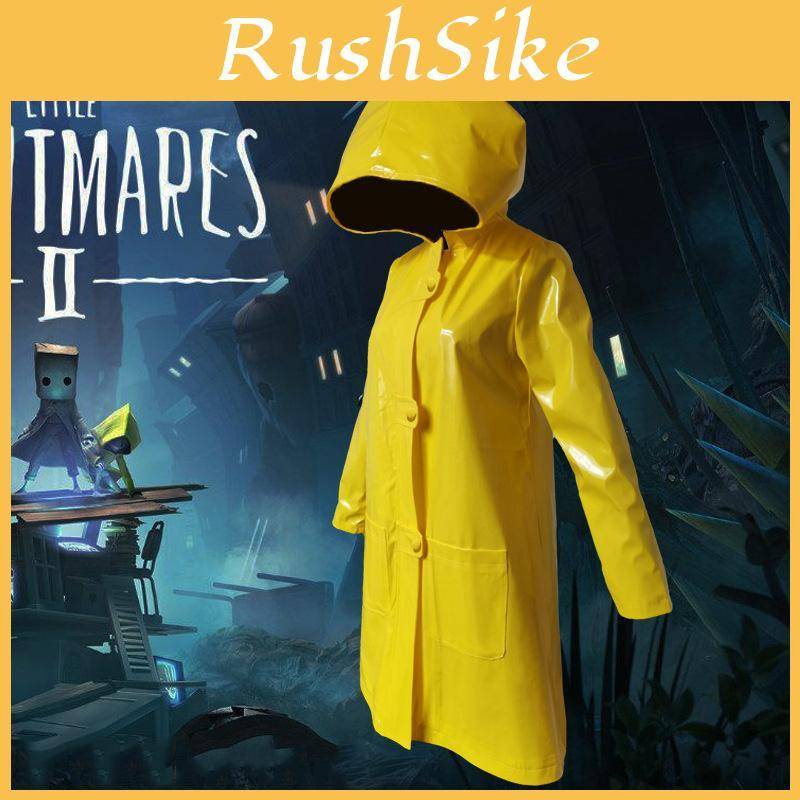 Högkvalitativ Vattentät Little Nightmares 2 Six Cosplay-dräkt Gul Regnrock cm yellow