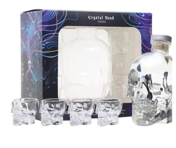Crystal Head Vodka m/4 glas 40% 70 cl