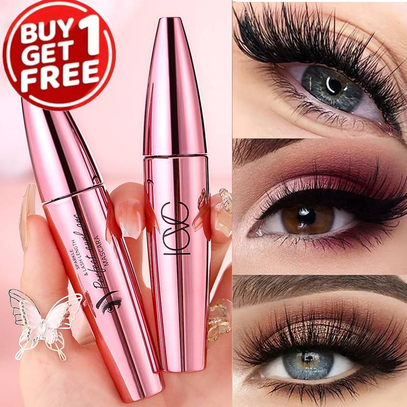 Buy 1 Get 1, 2pcs Mascara Lengthening Curling Lengthening Thickening Waterproof Sweatproof Long-lasting Non-smudging Primer Eye Eyelash Mascara