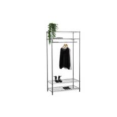 Wirefix garderobe trådreol 200x91x46cm i forkromet stål