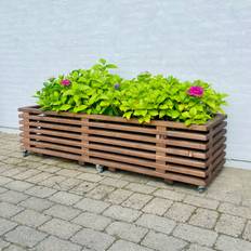Plantekasse af Traller | Brunbejdset | 80 cm (14 Lægter) / 170 cm