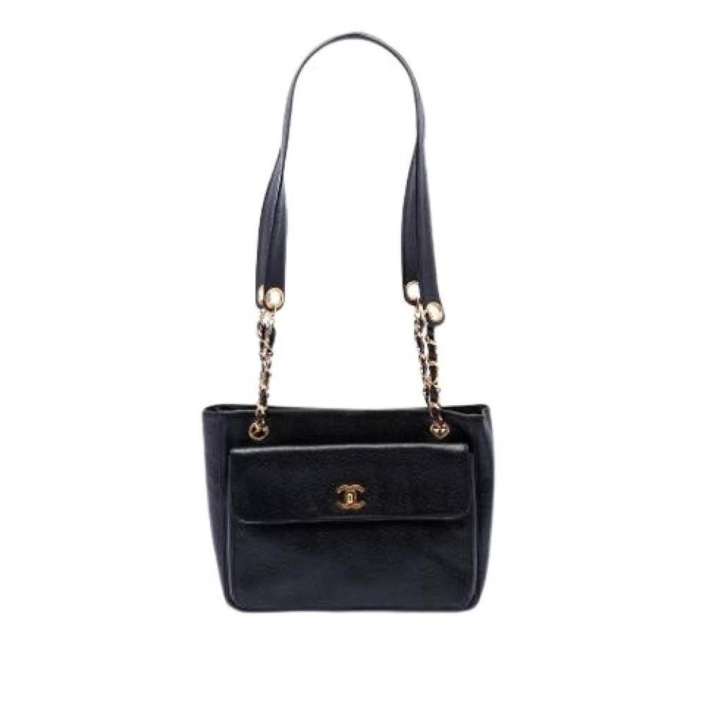 Chanel Vintage Pre-owned Classic Flap Skuldertaske - Vintage - Dame - Sort - ONE SIZE - Uld