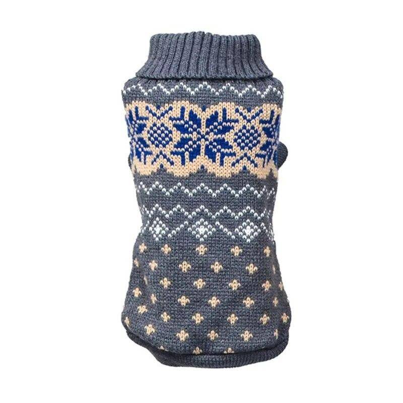 Husdjurshund Katt Varm tröja Kläder Vintervarma stickade husdjurskläder för små medelstora hundar Pet French Bulldog Chihuahua Outfits XL