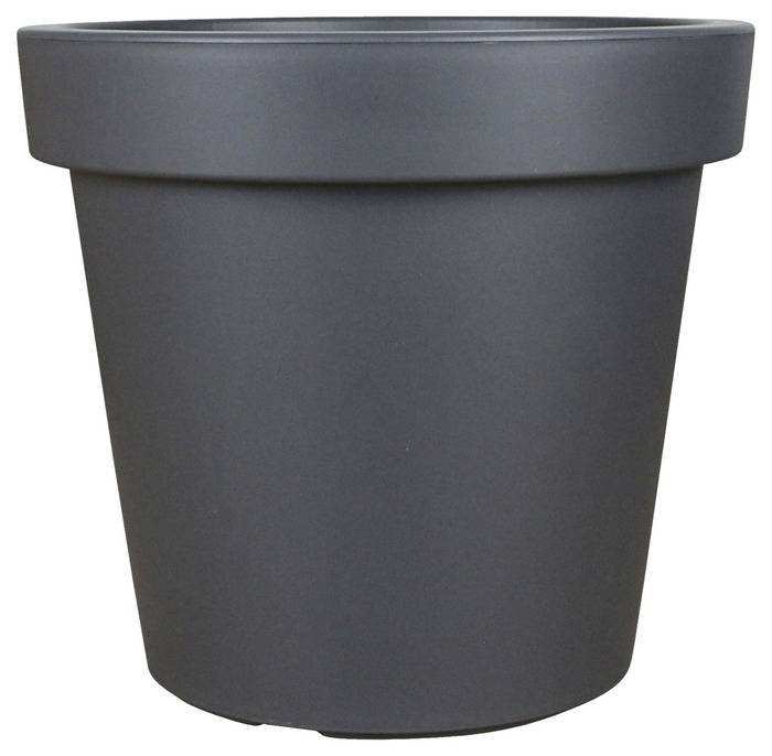 Krukke grå plast Ø30 x H20,5 cm (På lager i butik)