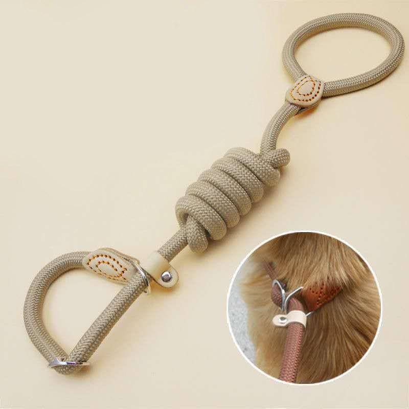 Hundkoppel Sliprep Blykoppel Heavy Duty flätat rep Justerbar ögla halsband träningskoppel för medelstora hundar 0.8x150cm