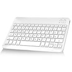 IVEOPPE Ultratunt Bluetooth-tangentbord – trådlöst iPad-tangentbord för iPad Air/iPad Pro/Mini/iPad 10,9/10,2/9,7, tyskt mini Bluetooth-tangentbord för Android/Samsung, Xiaomi Pad, Lenovo, Huaiwei,