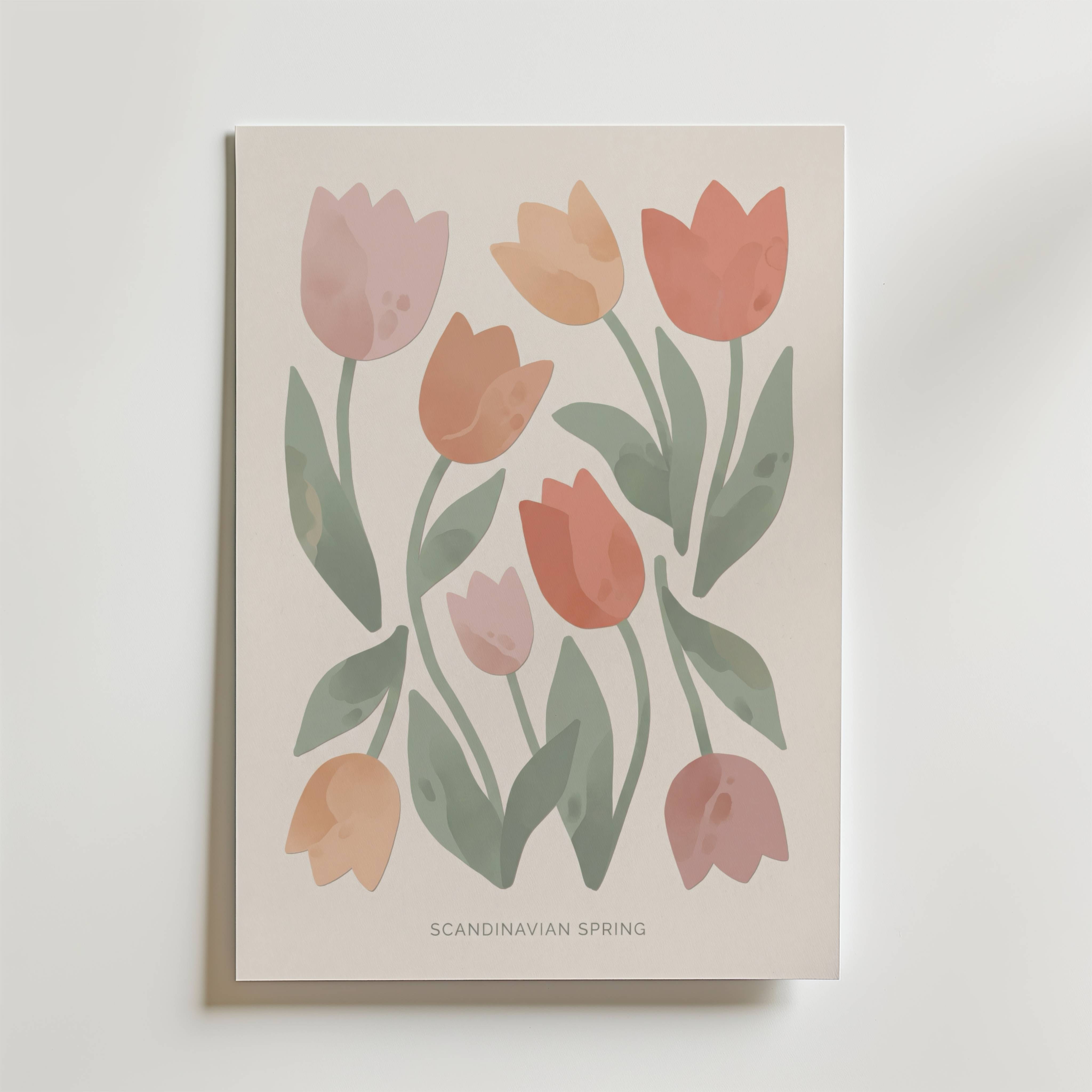 Scandinavian Spring Bloom Poster - Fine Art Poster 13x18 cm