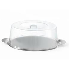 Rostfri bricka med transparent lock, rund, diameter. 300 mm - Hendi 980101