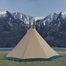5–8 personer campingtält tipi indiantält dubbla lager vattentätt skydd jurtält för familjevandringar utomhus