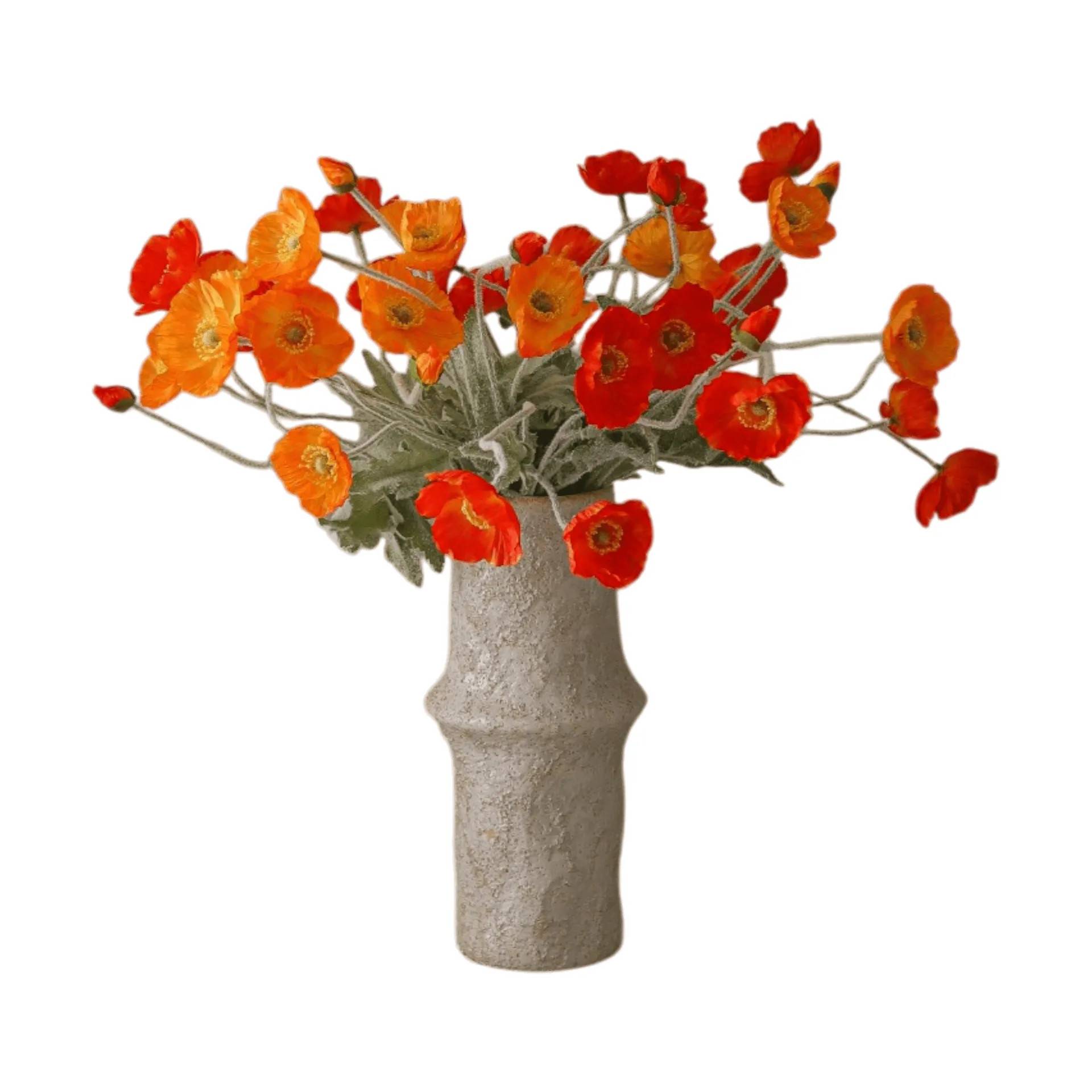 Botané Poppy Sunset konstgjord bukett Vallmo, 56 cm, 11 st