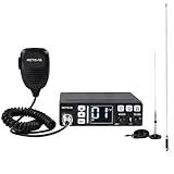 Retevis MB63 CB Radio Complete Kit, AM/FM med antenn, mobilsändtagare med ANL, PA-funktion, VOX, EMG CH9/19, för off-road och självkörande turflotta (1 st, svart)
