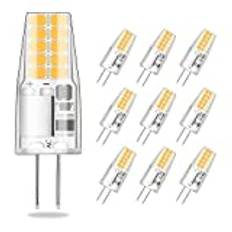 ELINKUME 10 X G4 LED 4 W glödlampor 12 V varmvit, AC/DC 12 V LED glödlampor 3200 K, 285 LM, ersätter 30 W halogenlampa