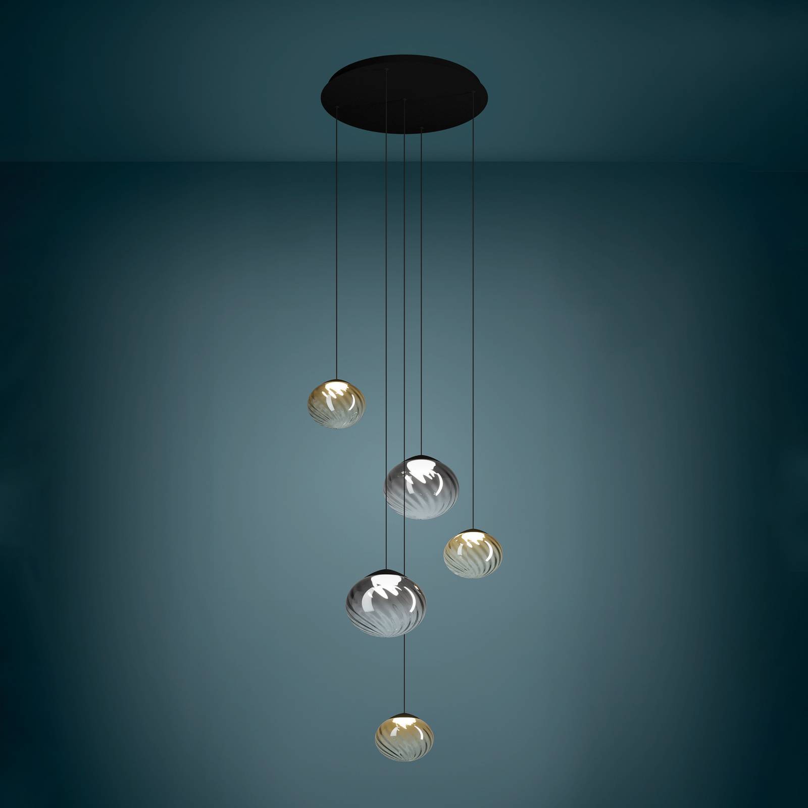 Stars of Light Hänglampa Pantoja, dimbar, Creme / bärnsten, Vardagsrum / matsal, Metall, Modern, Pendellampa