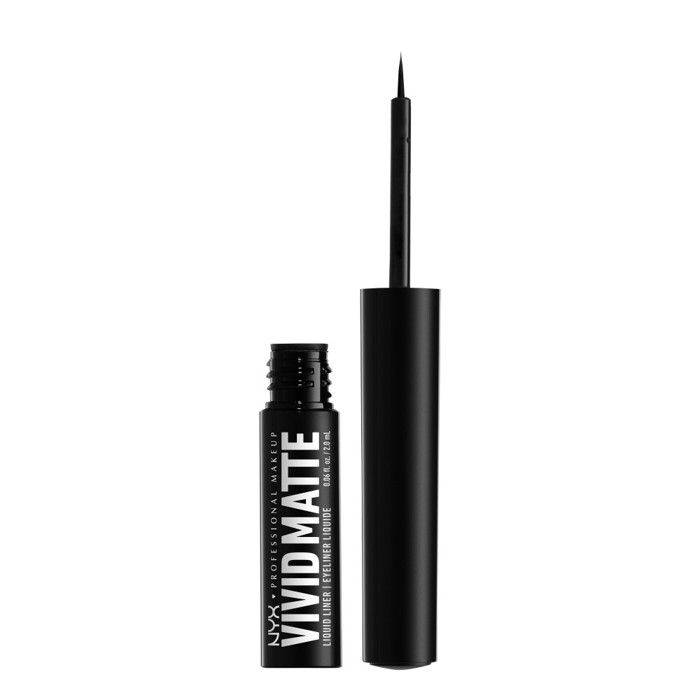 NYX Professional Makeup Matte & Liquid Eyeliner; Pigmented, Transfer-Free, Thin or Thick Lines, Easy Application, Vivid Matte, vit