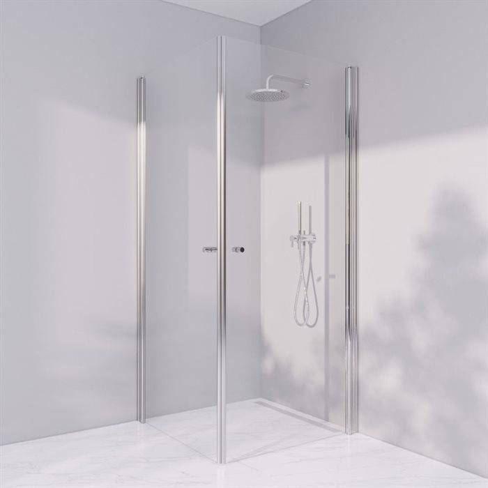Brusekabine i standard mål - Prime PH22 - Blank krom.