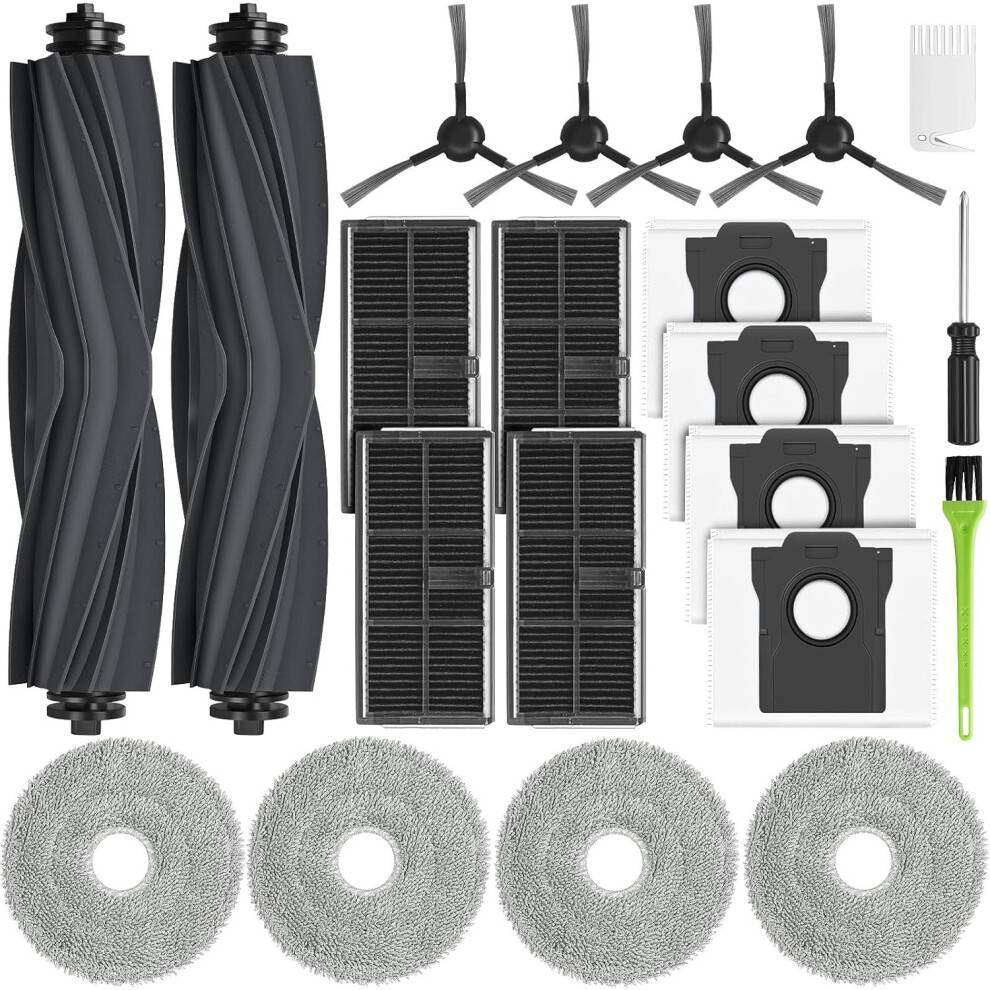 Tilbehør til Dreame L10s Ultra Gen 2 / L10s Pro Ultra Heat; reservedele til Mova E30 Ultra / L40 Ultra AE; tilbehørssæt med 4 støvposer, 4 f