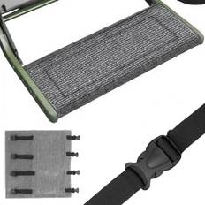 innislink Husbil, trappstegsmatta, halkfri matta, husbil, för 19,5 cm djup husbilsteg, justerbar husbil, trappsteg, dörrmatta med spänne, 45 x 46 cm (grå)